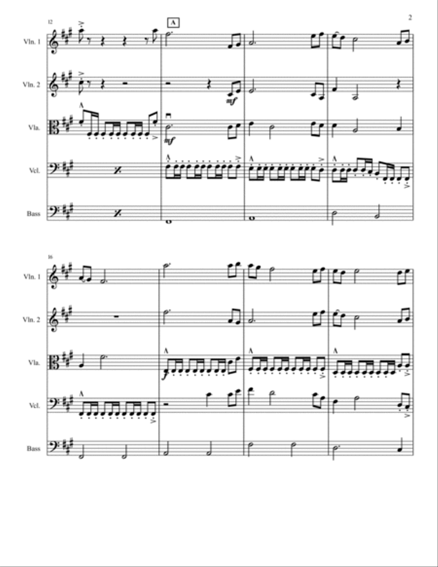 Cavalieri di Stalloni Toscani String Orchestra scores gallery preview page 2