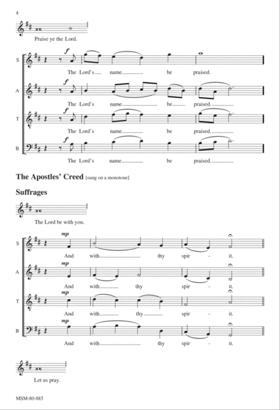 The Duke Responses 4-Part scores gallery preview page 4