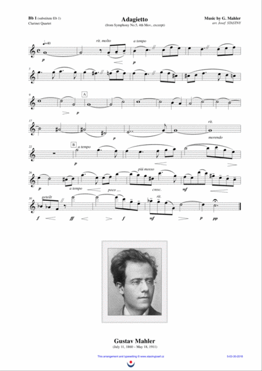Adagietto Woodwind Quartet scores gallery preview page 3