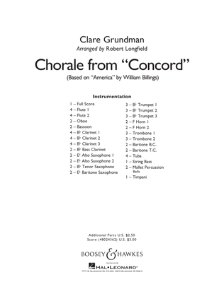 Book cover for Chorale from Concord - Conductor Score (Full Score)