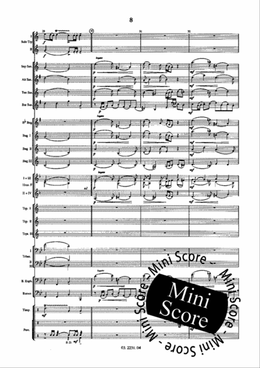Trumpet Tune Fanfare Band scores gallery preview page 14