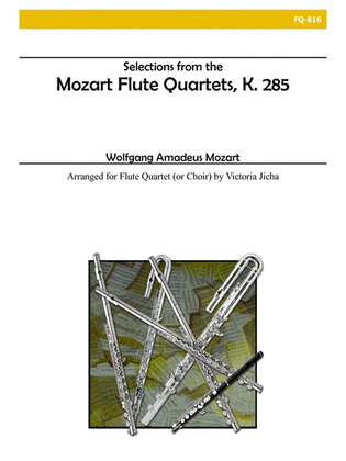Book cover for Selections from the Mozart Flute Quartets for Flute Quartet