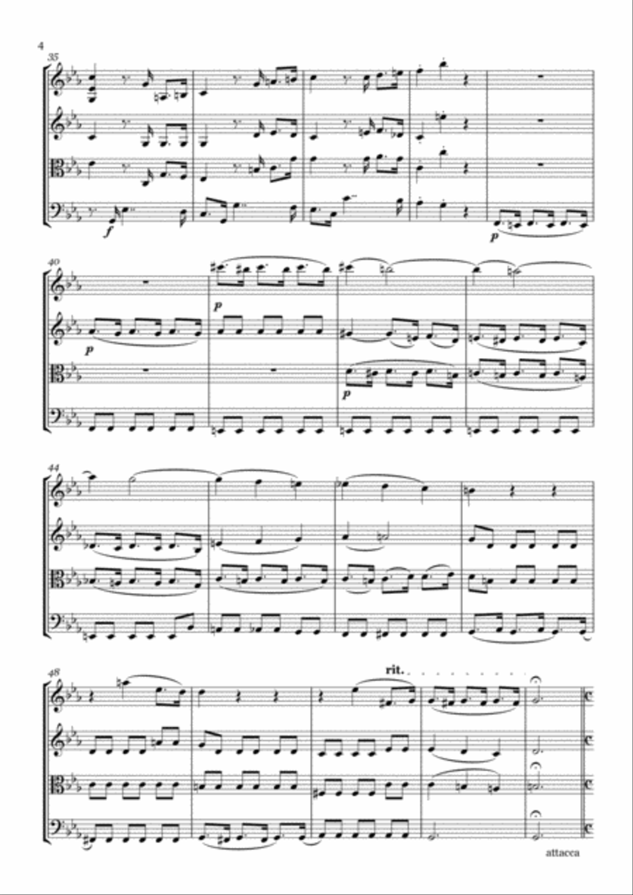 W. A. Mozart - Adagio and Fugue c-moll KV 546 for Strings - score and parts image number null