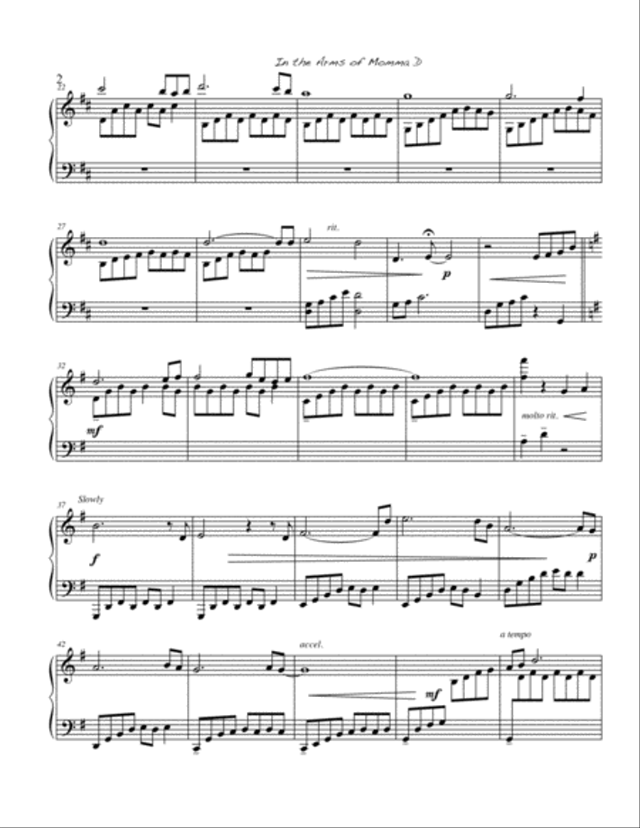 In the Arms of Momma D for Piano Piano Method scores gallery preview page 2