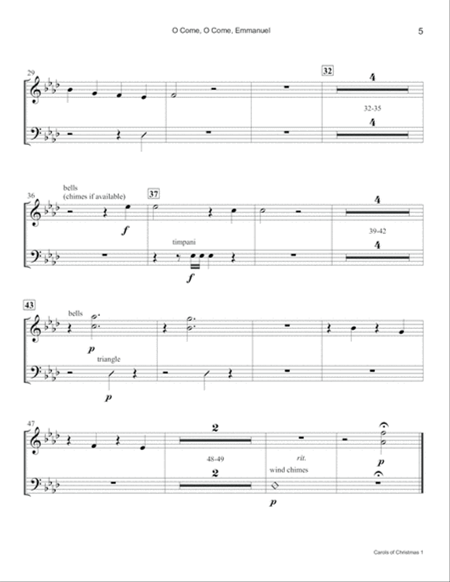 Carols of Christmas, Set 1 - Percussion Piano Accompaniment scores gallery preview page 5
