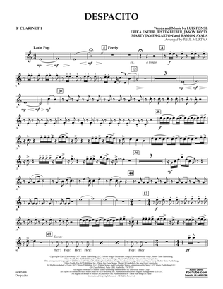 Despacito (arr. Paul Murtha) - Bb Clarinet 1