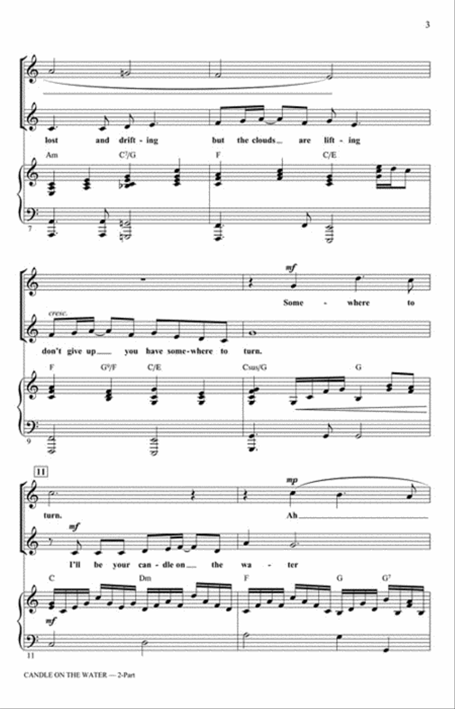 Candle on the Water Candle on the Water 2-Part scores gallery preview page 3