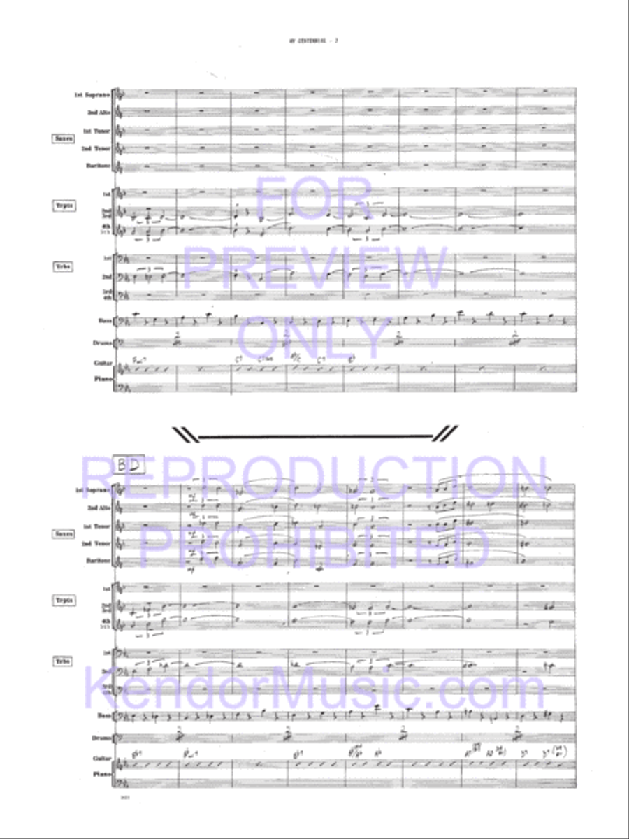 My Centennial My Centennial Jazz Ensemble scores gallery preview page 3