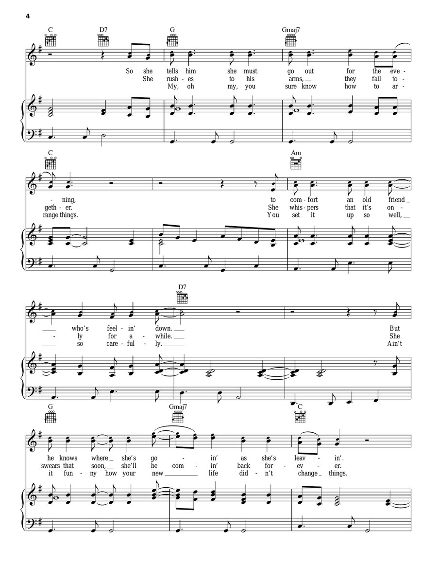 Lyin' Eyes Piano, Vocal, Guitar scores gallery preview page 4
