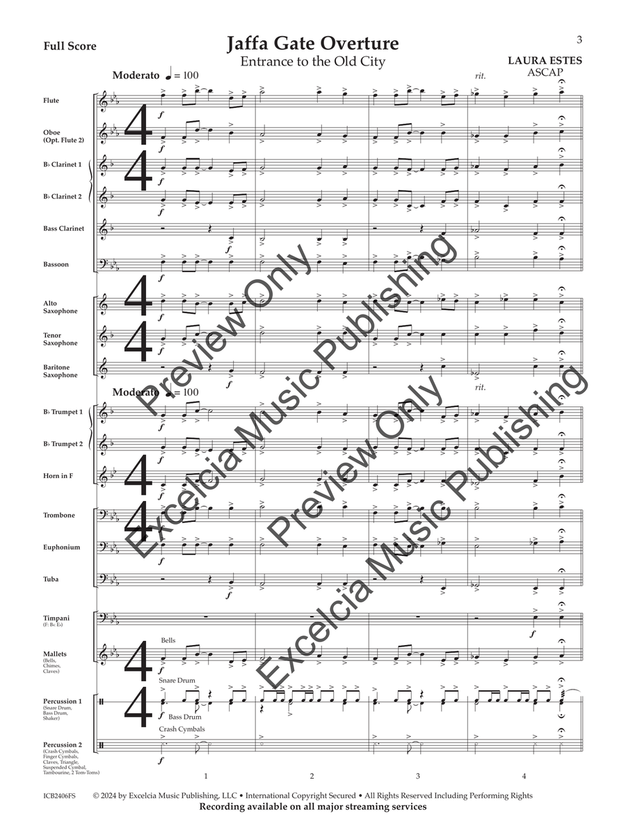 Jaffa Gate Overture (Score) Concert Band scores gallery preview page 4