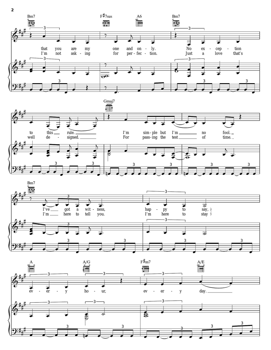 Every Heartbeat Piano, Vocal, Guitar scores gallery preview page 2