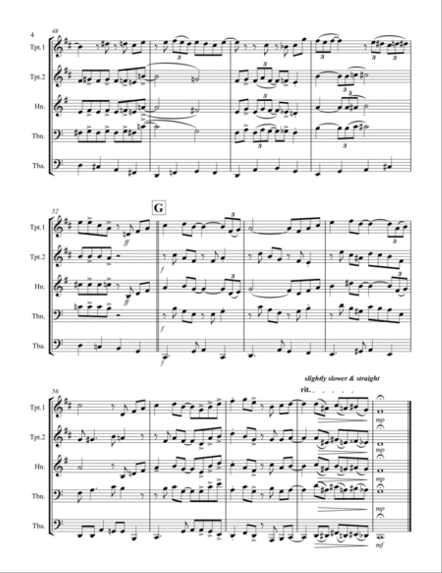 I Can't Get Started Brass Ensemble scores gallery preview page 5
