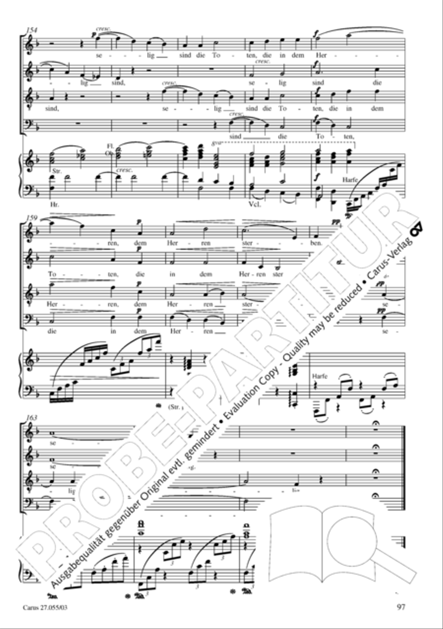 Ein Deutsches Requiem (German Requiem) 4-Part scores gallery preview page 100