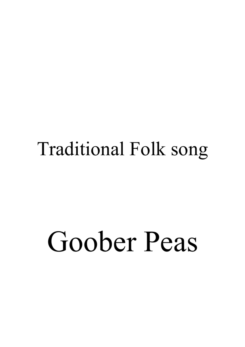 Goober Peas - Easy piano solo image number null