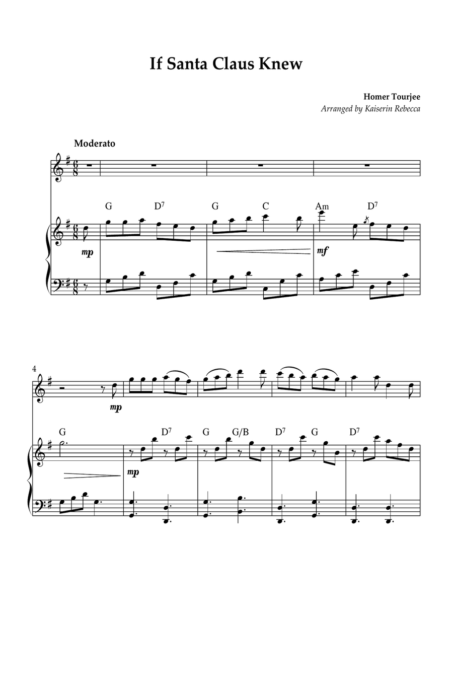 If Santa Claus Knew If Santa Claus Knew Flute Solo scores gallery preview page 1