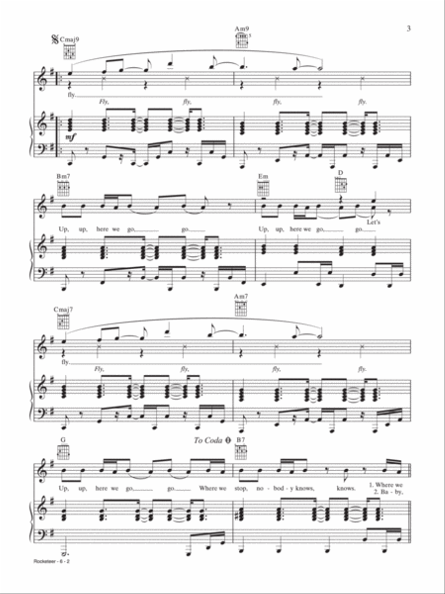 Rocketeer Rocketeer Piano, Vocal, Guitar scores gallery preview page 2