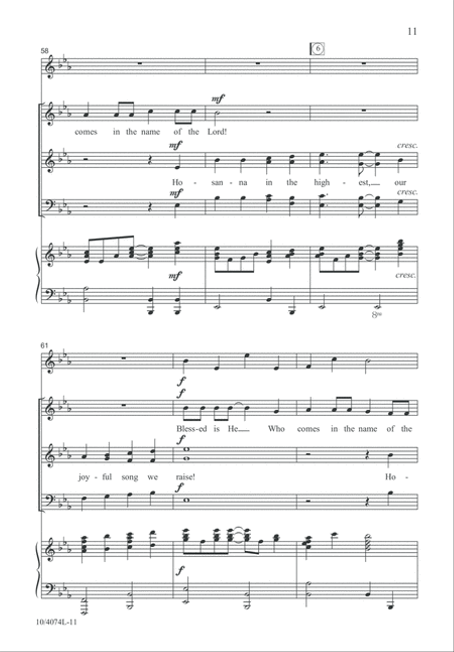 Blessed Is He Who Comes 4-Part scores gallery preview page 11