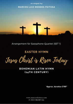 Easter Hymn (Jesus Christ is Risen Today) - Saxophone Quartet SET 1