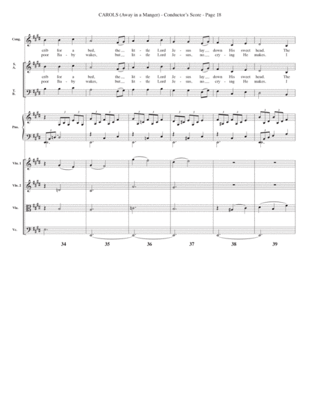 Carols (A Cantata for Congregation and Choir) (String Quartet) - Full Score