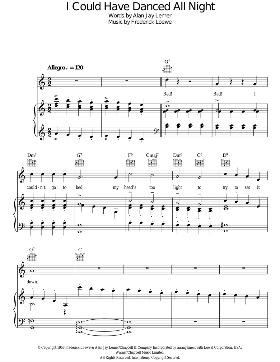 I Could Have Danced All Night Guitar scores gallery preview page 1