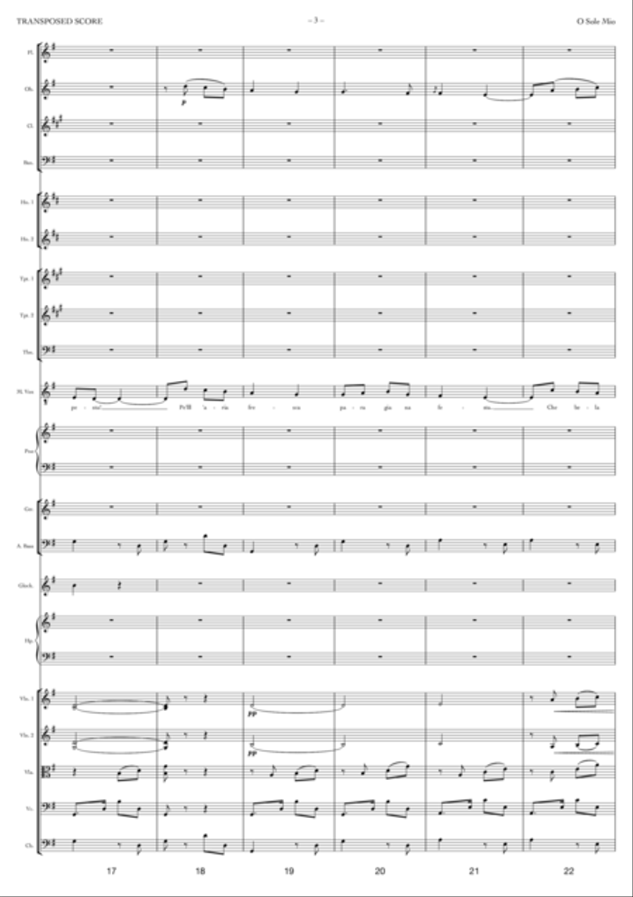 O Sole Mio Full Orchestra scores gallery preview page 3