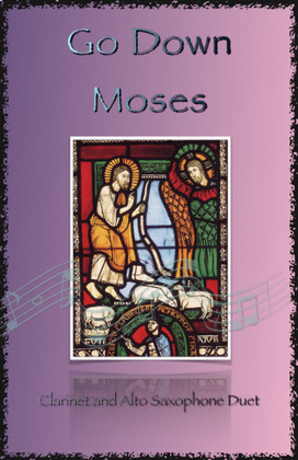 Book cover for Go Down Moses, Gospel Song for Clarinet and Alto Saxophone Duet