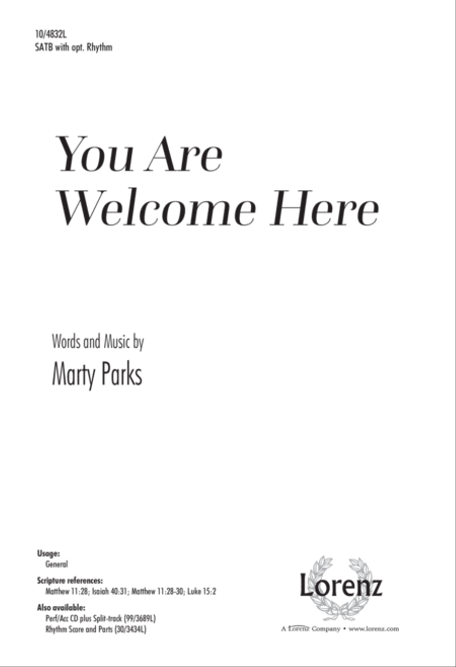 You Are Welcome Here 4-Part scores gallery preview page 1