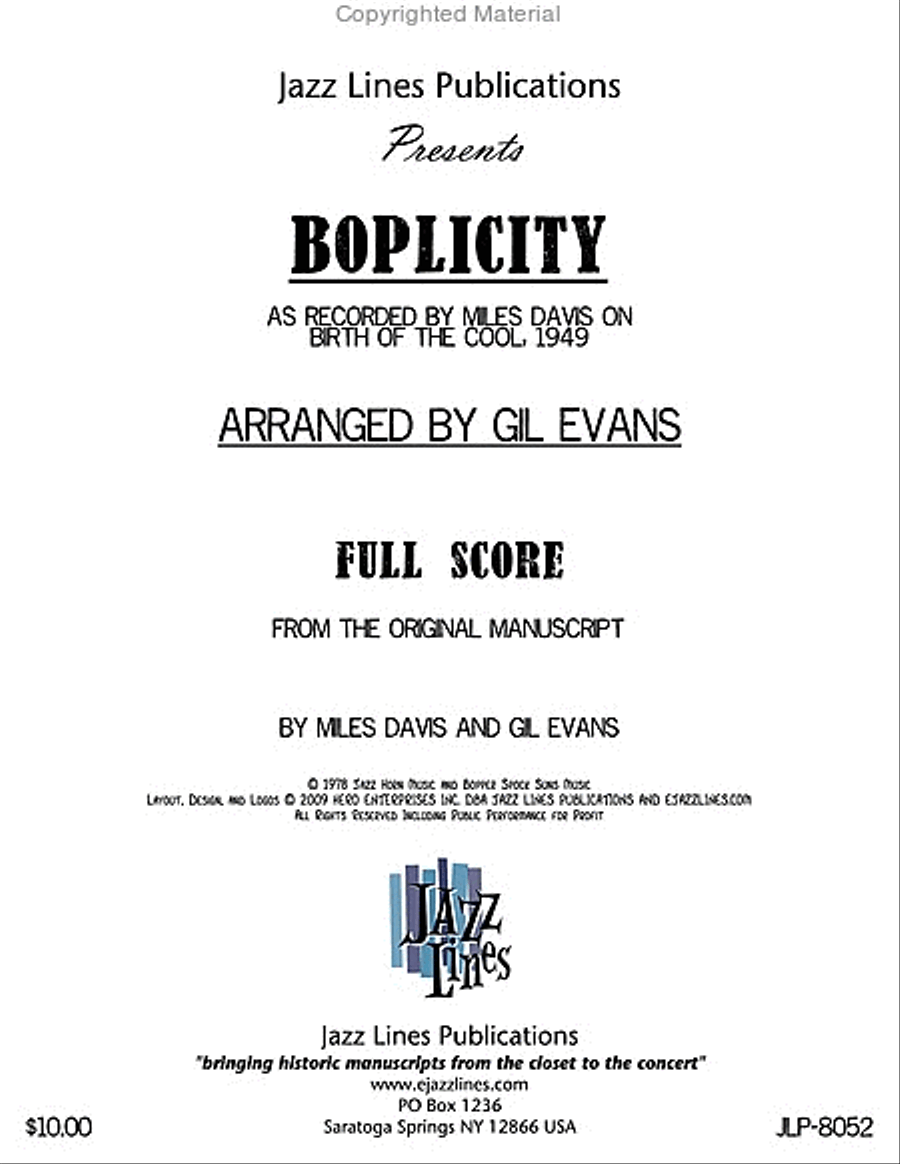 Boplicity Tenor Saxophone scores gallery preview page 2