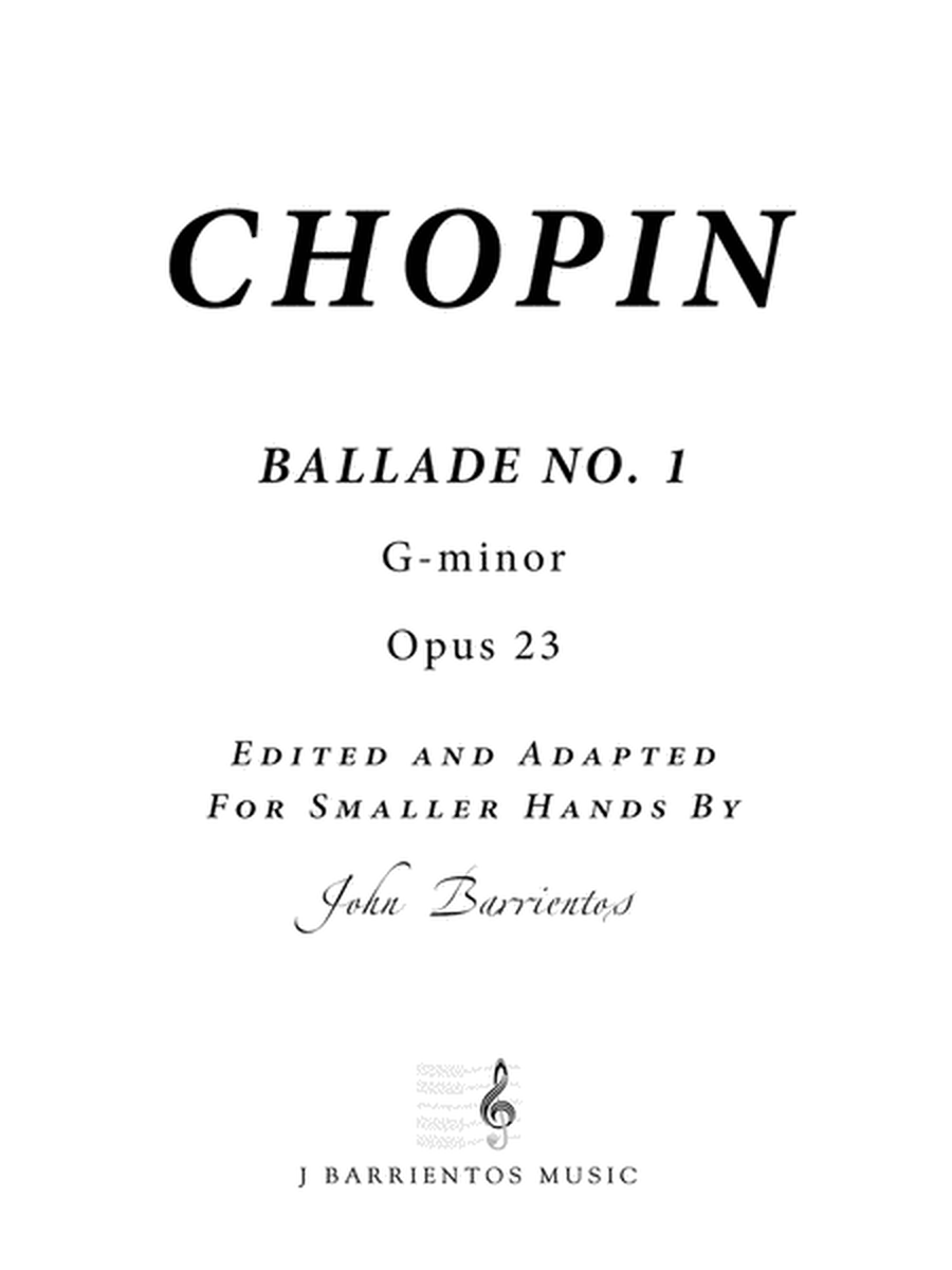 Chopin Ballade No. 1 for Smaller Hands