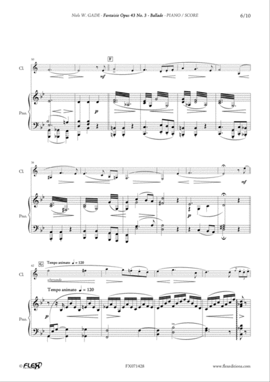 Fantaisie Opus 43 No. 3 B-Flat Clarinet scores gallery preview page 6