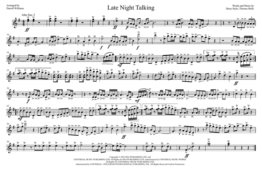 Late Night Talking Marching Band scores gallery preview page 2