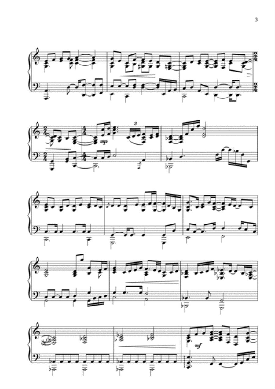 Glory Of Love Theme from KARATE KID PART II Piano Solo scores gallery preview page 3