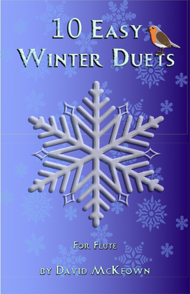 Book cover for 10 Easy Winter Duets for Flute