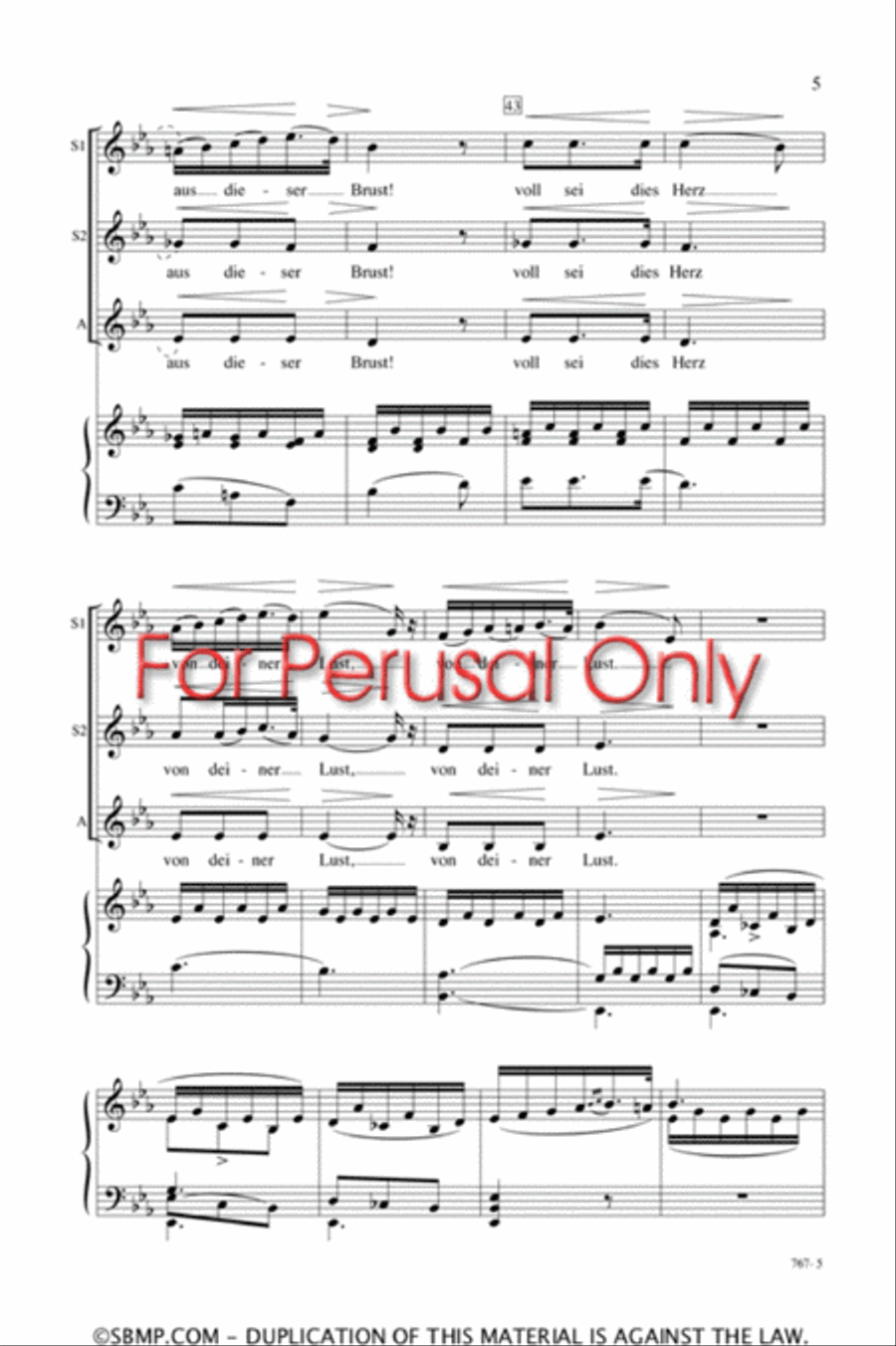 Du bist die Ruh - SSA Octavo SSA scores gallery preview page 5