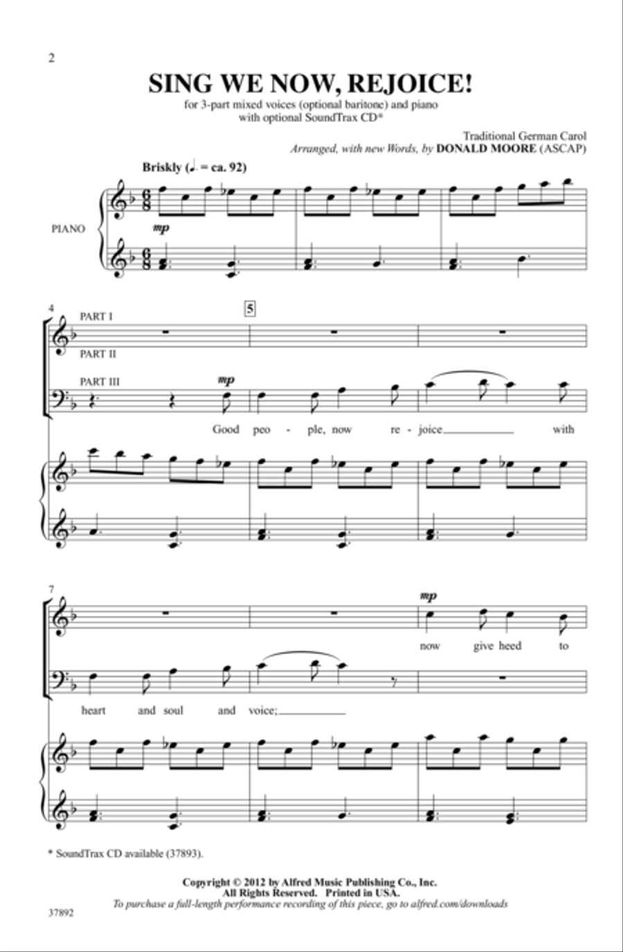 Sing We Now, Rejoice! - SoundTrax CD (CD only) Choir scores gallery preview page 2