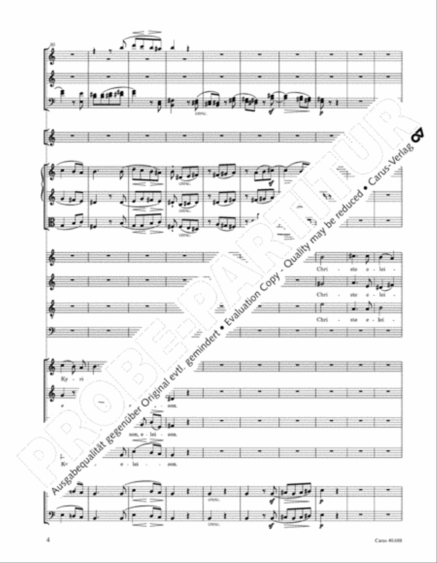 Mass in C Major 4-Part scores gallery preview page 15