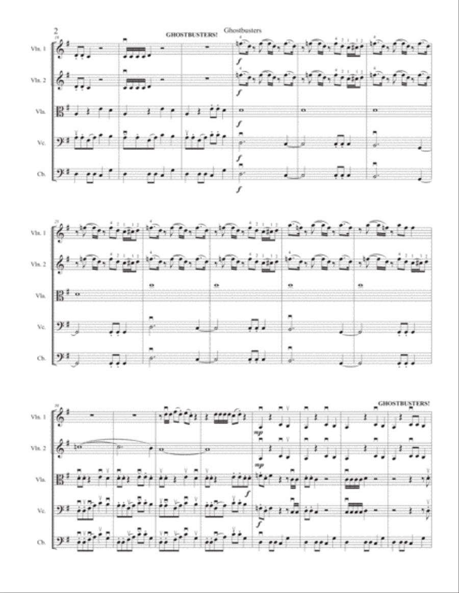 Ghostbusters String Orchestra scores gallery preview page 3