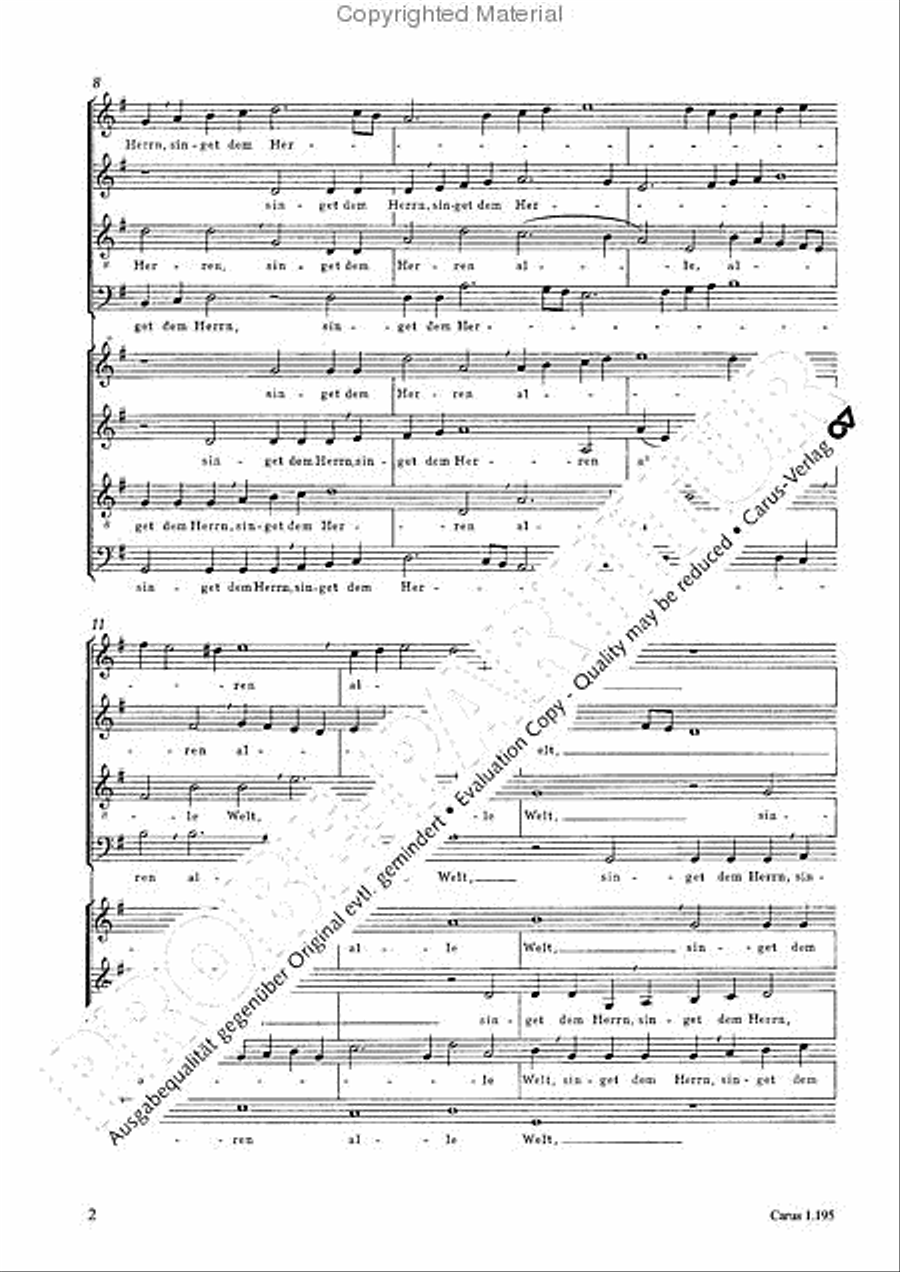 Psalm 96 4-Part scores gallery preview page 3