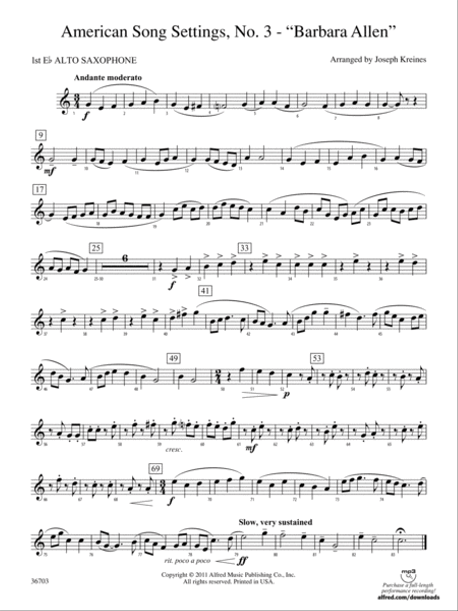 American Song Settings, No. 3 