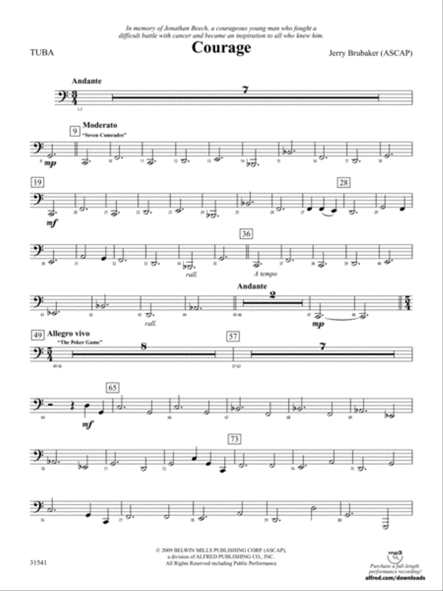 Courage: Tuba Full Orchestra scores gallery preview page 1