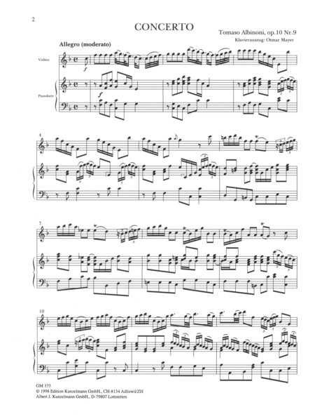 Concerto a cinque Op. 10/9