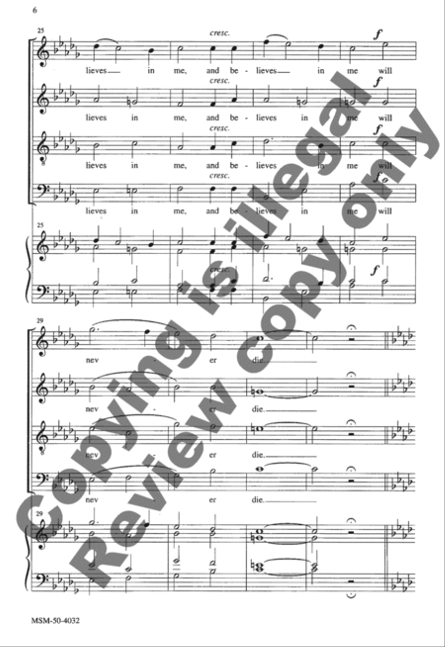 I Am the Resurrection 4-Part scores gallery preview page 6