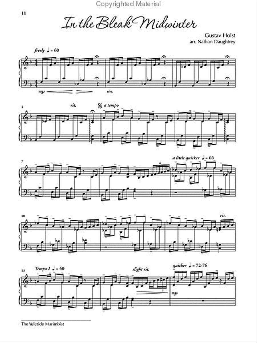 The Yuletide Marimbist Percussion Ensemble scores gallery preview page 2