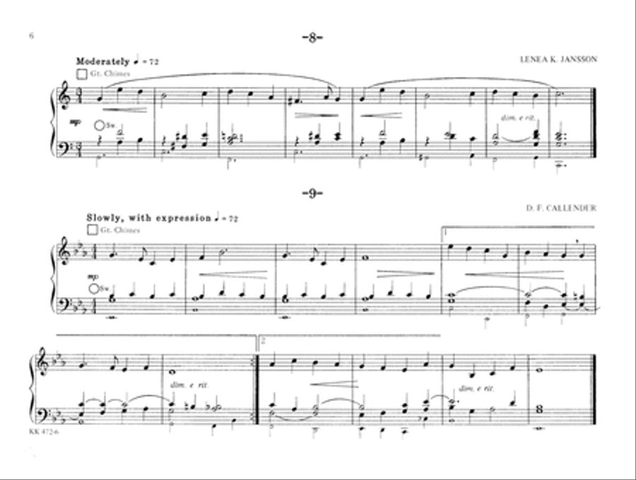 Chime Interludes Organ scores gallery preview page 6