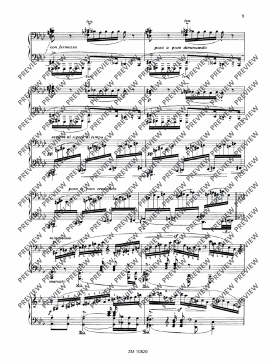 Sonata minacciosa Piano Solo scores gallery preview page 10