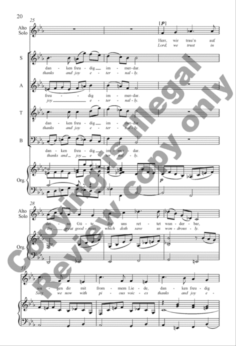 Drei Geistliche Lieder (Three Sacred Songs) 4-Part scores gallery preview page 19