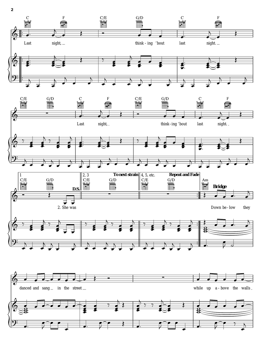 Last Night Last Night Acoustic Guitar scores gallery preview page 2