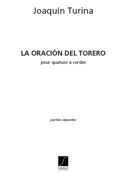 La Oracion Del Torero - pour quatuor a cordes