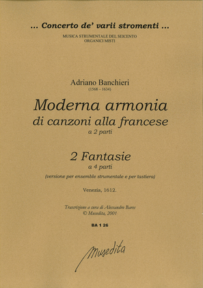 Moderna armonia di canzoni alla francese op.26 (Venezia, 1612)