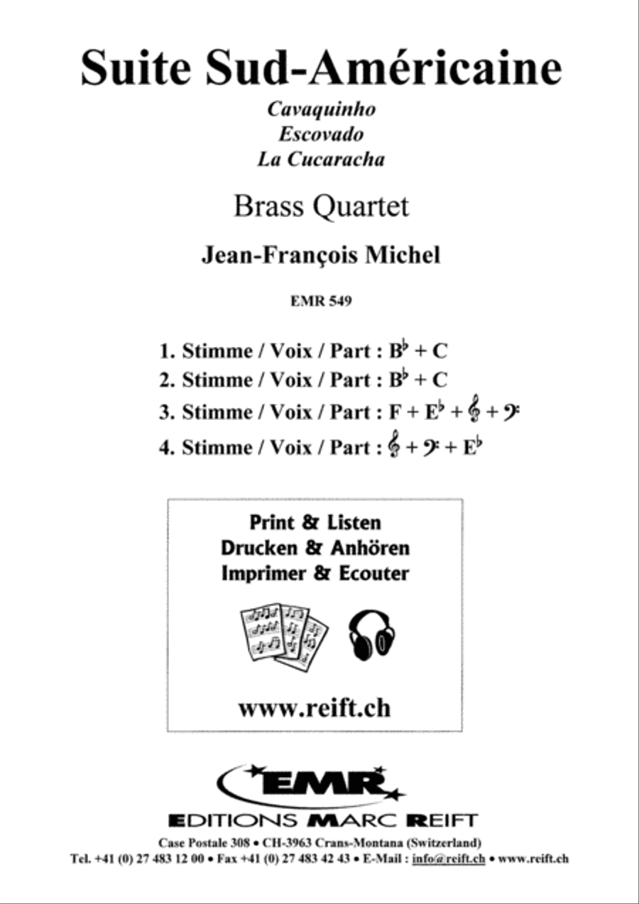 Suite Sud-Americaine Brass Quartet scores gallery preview page 2